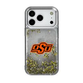 Keyscaper - NCAA - Oklahoma State Cowboys Linen Logo iPhone Glitter Case - 15 - Multicolor