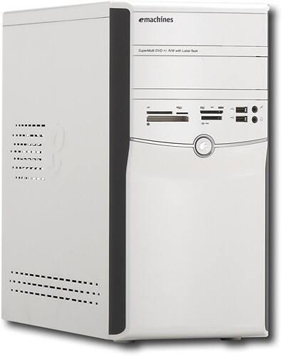 Angle Standard. eMachines - Desktop with Intel® Celeron® Processor.