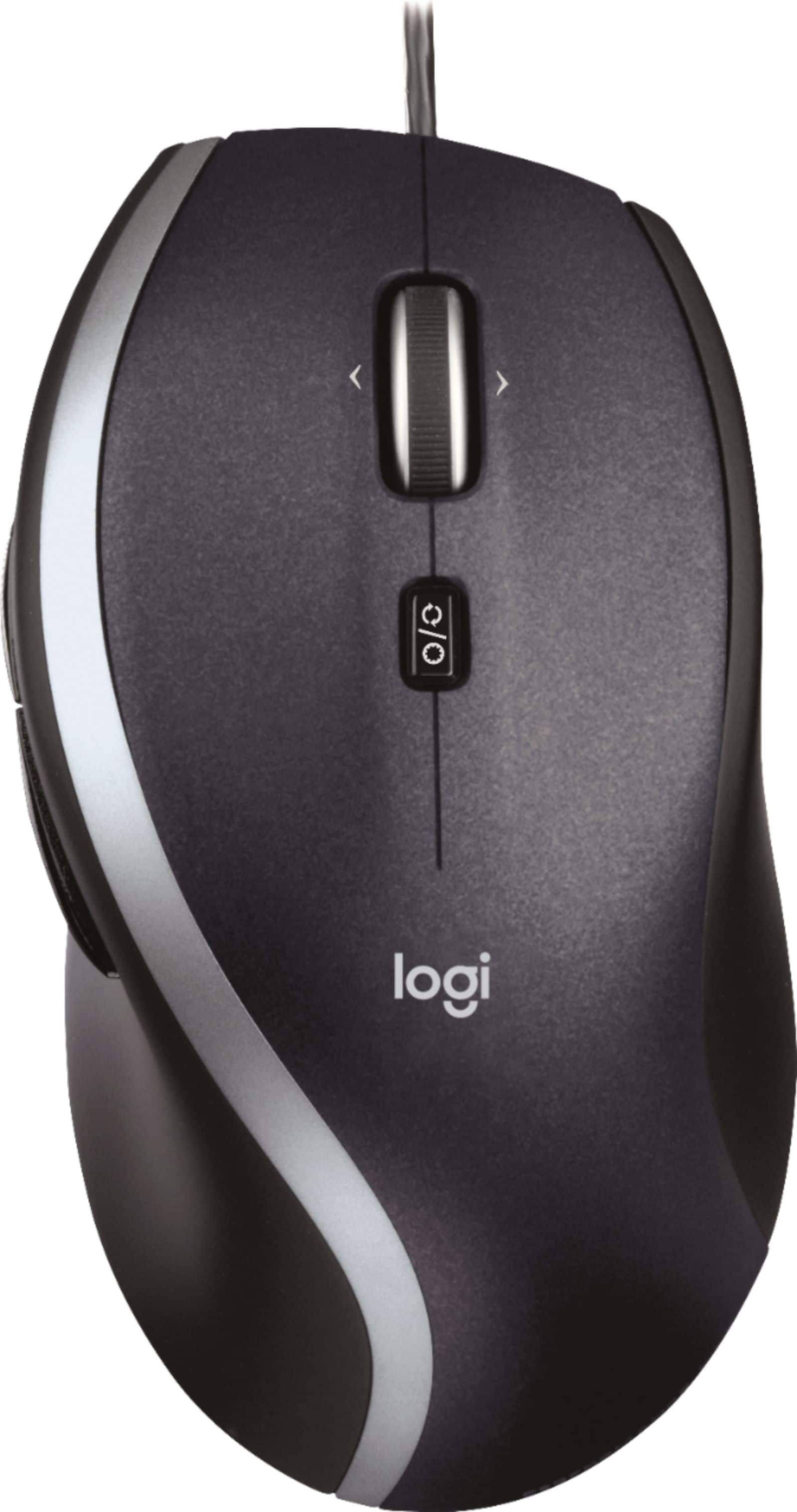 Front. Logitech - M500 Corded Mouse - Black.