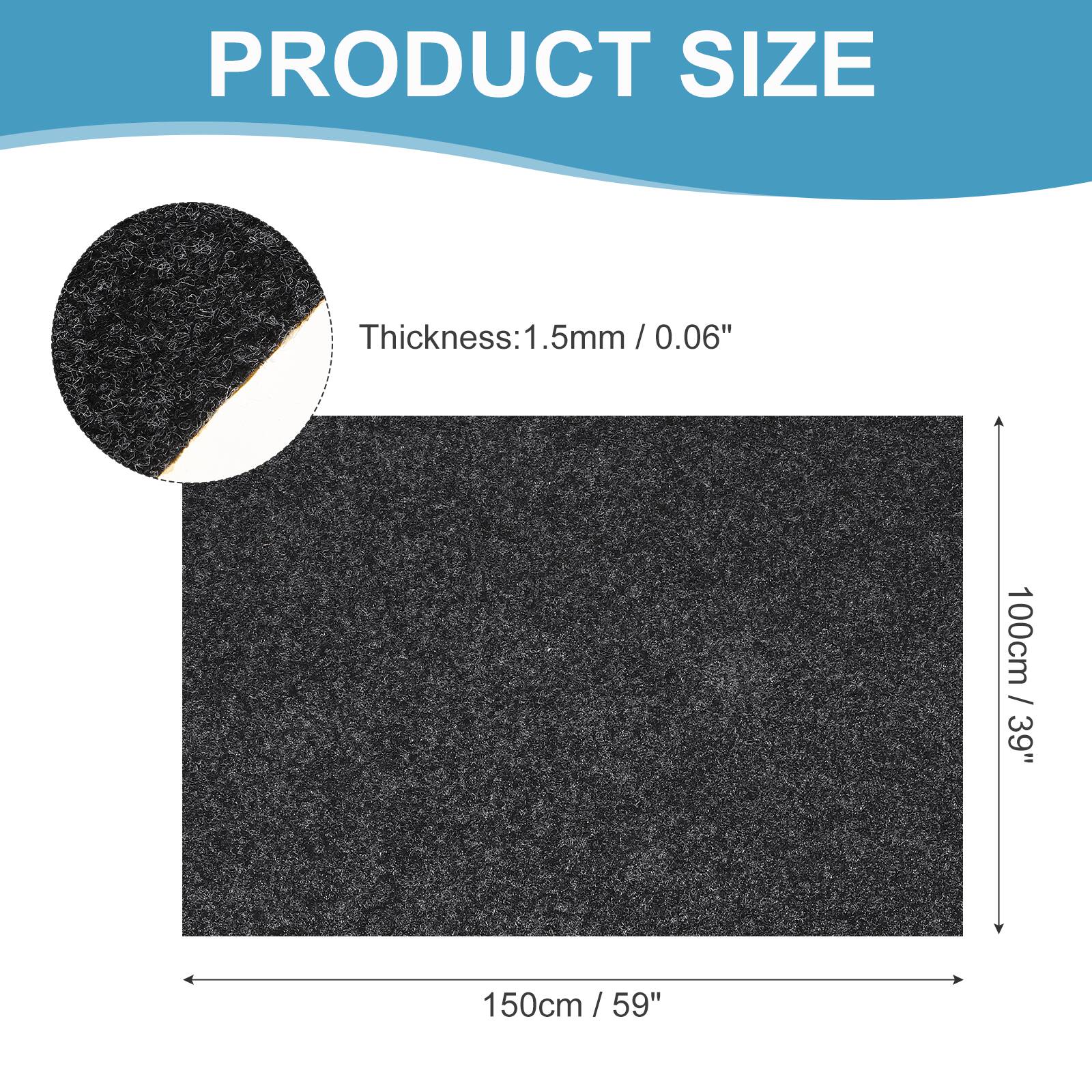 PRODUCT SIZE

Thickness: 1.5mm / 0.06"  
100cm / 39"  
150cm / 59"
