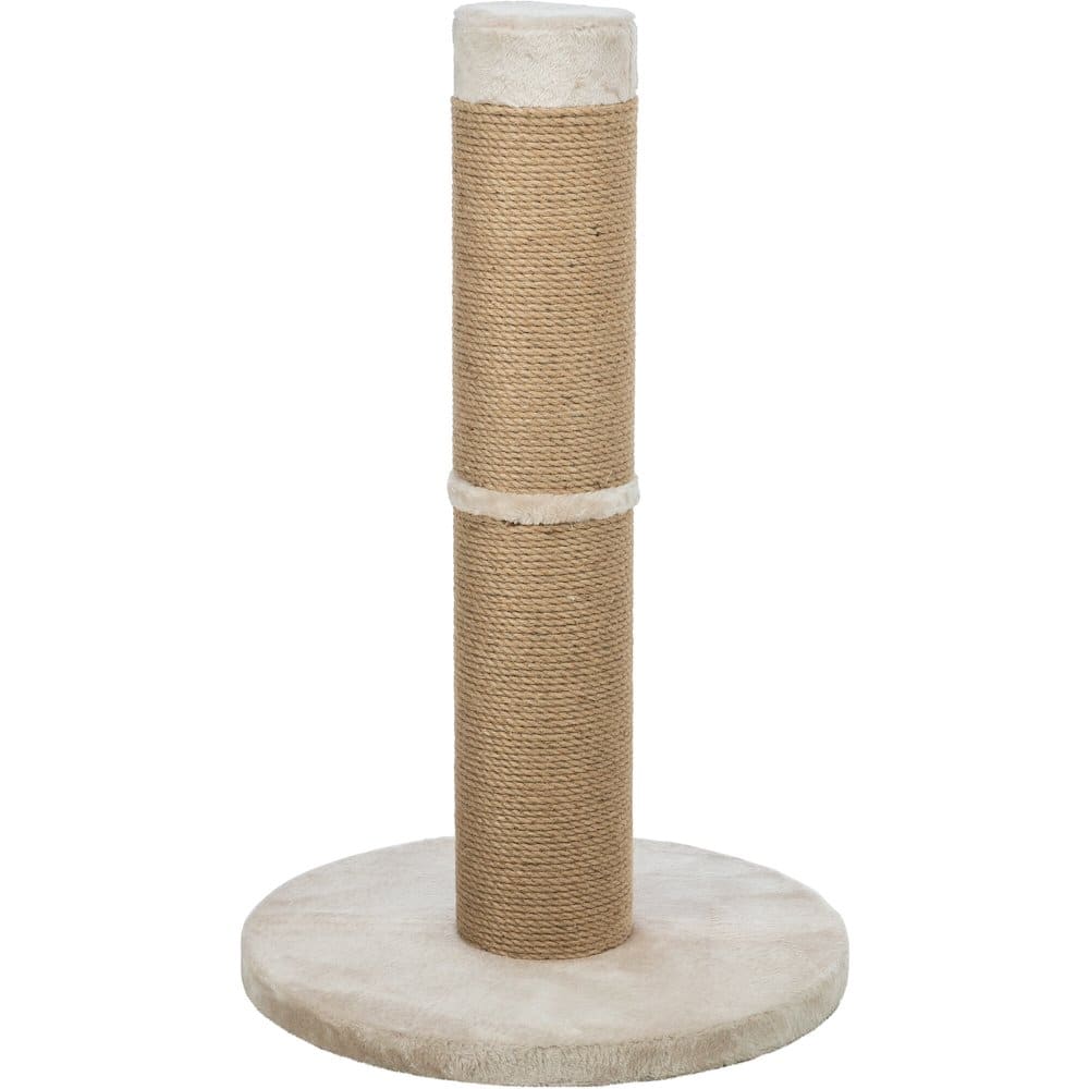 TRIXIE - Rue Sisal & Plush 31.5" XXL Cat Scratching Post for Large Cats, Plush Base - Brown