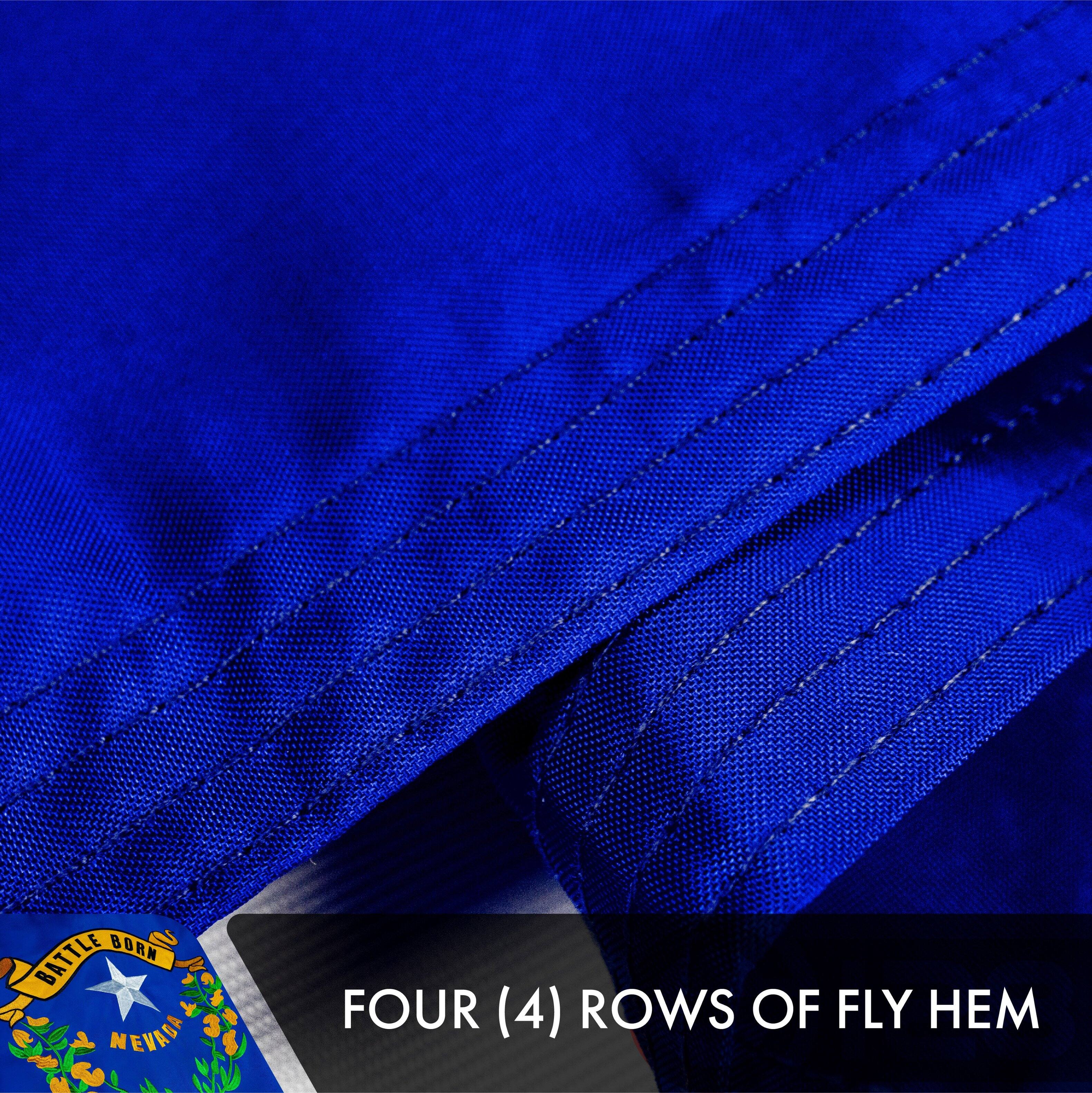 BATTLE BORN NEVADA FOUR (4) ROWS OF FLY HEM