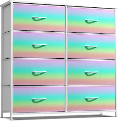 Front. Sorbus - Sorbus 8 Drawers Dresser- Storage Unit with Steel Frame, Wood Top, Fabric Bins - for Bedroom, Closet, Office, and more - Trippy.