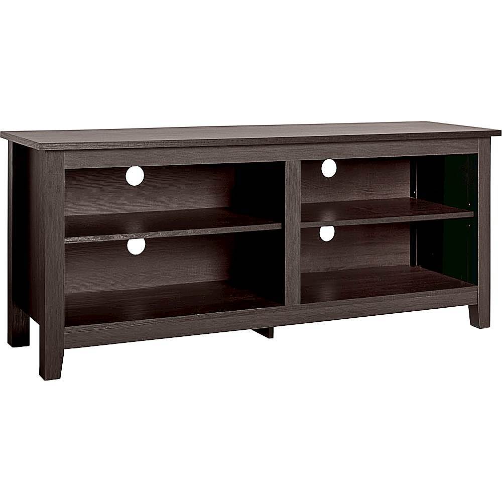 We Furniture 58" Wood TV Stand Storage Console Espresso for sale online 