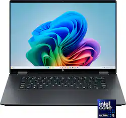 HP - OmniBook X Flip 2-in-1 - Copilot+ PC - 16" 2K Touch-Screen Laptop - Intel Core Ultra 5 226V - 16GB Memory - 512GB SSD - Eclipse Gray - Front_Zoom