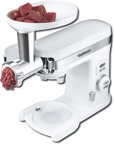 Cuisinart Stand Mixer Meat Grinder Attachment Stainless Steel for 5.5 qt.  Stand Mixer White MG-50 - The Home Depot