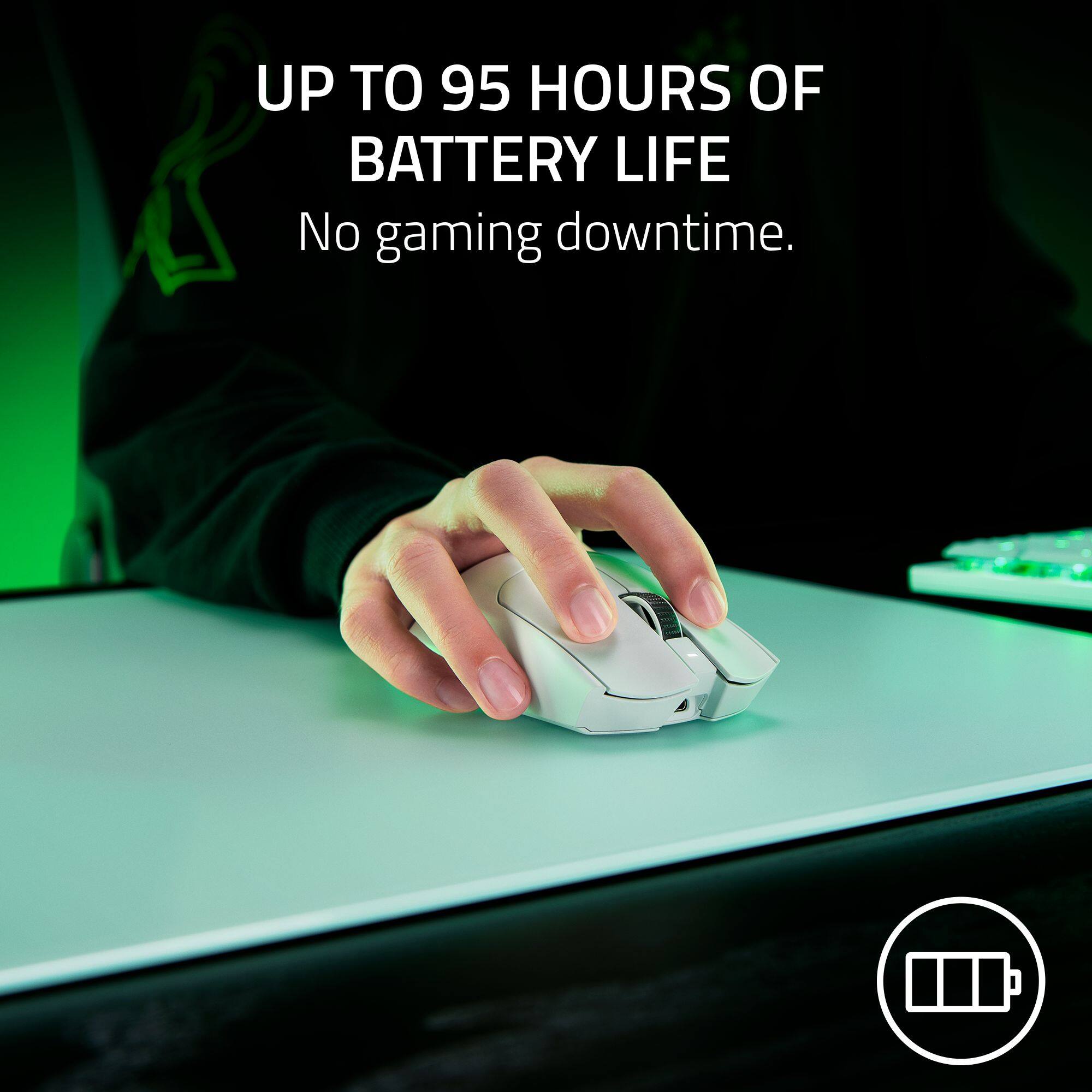 UP TO 95 HOURS OF BATTERY LIFE  
No gaming downtime.