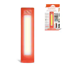 Black+Decker - Clip-On Light, Battery-Powered COB Utility Magnetic Light, 300 Lumens - Orange