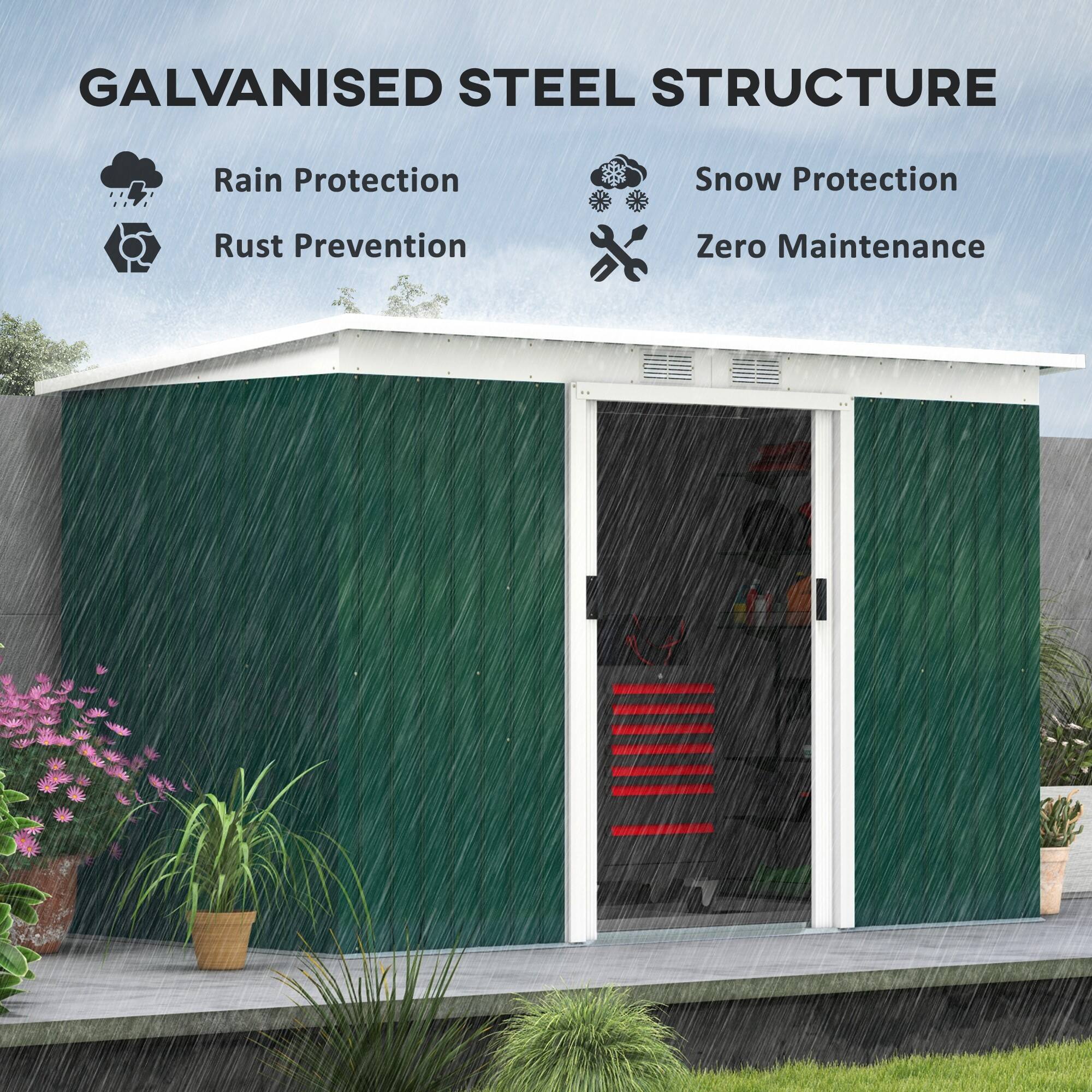 GALVANISED STEEL STRUCTURE
Rain Protection
Snow Protection
Rust Prevention
Zero Maintenance