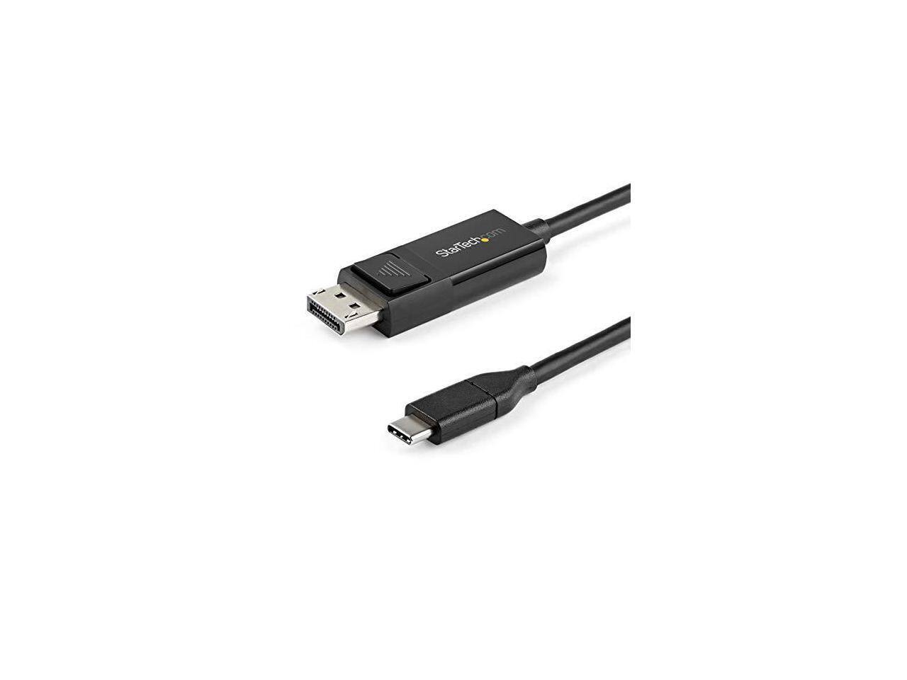 Alt View 1. StarTech.com - StarTech.com 6.6ft USB-C to DisplayPort 1.2 Cable, Bidirectional, 4K 60Hz, Thunderbolt 3 (CDP2DP2MBD).