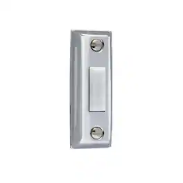 IQ America - Wired Lighted Chrome with White Pushbutton Doorbell - Silver