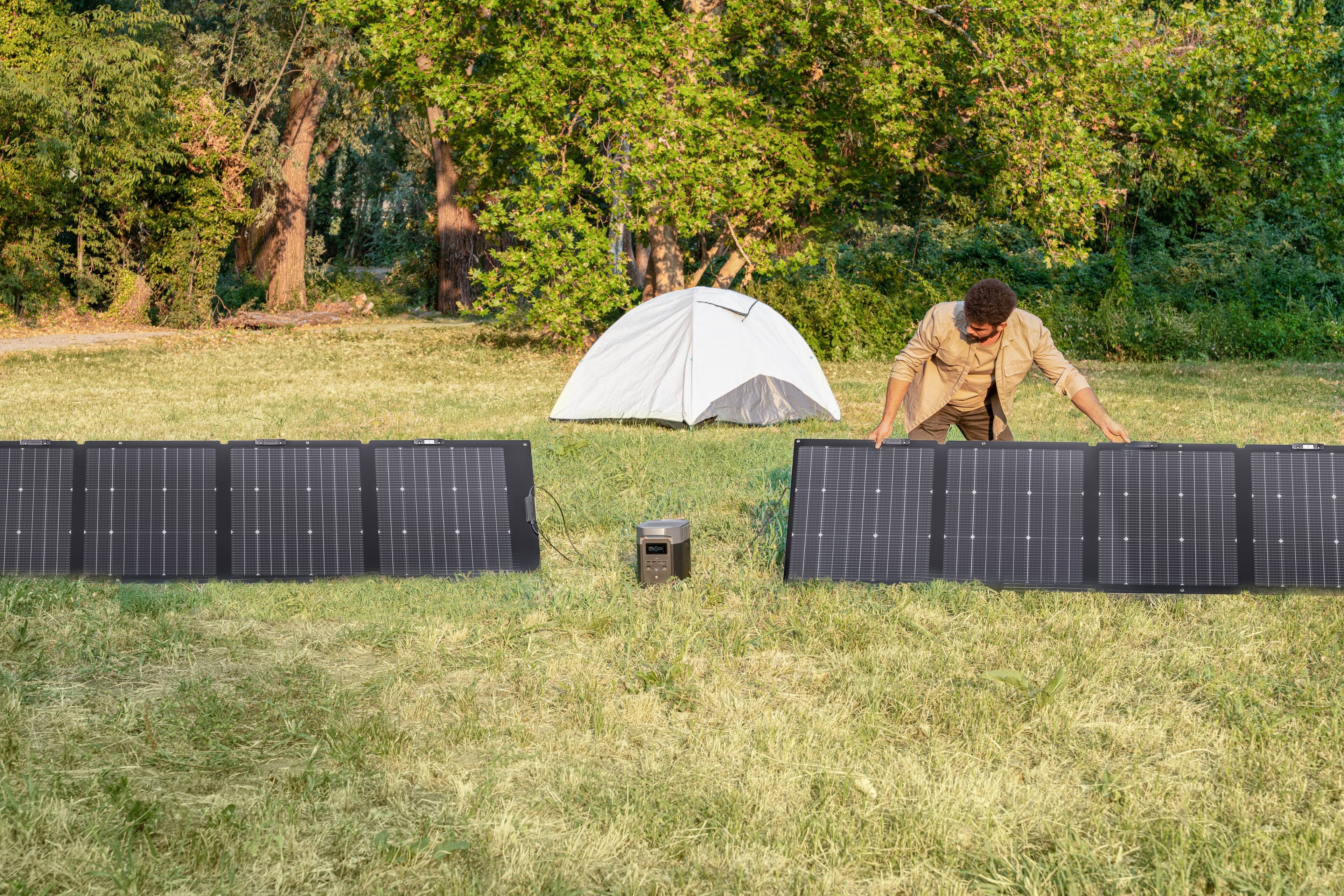 Alt View 20. EcoFlow - NextGen 220W Bifacial Portable Solar Panel - Black.