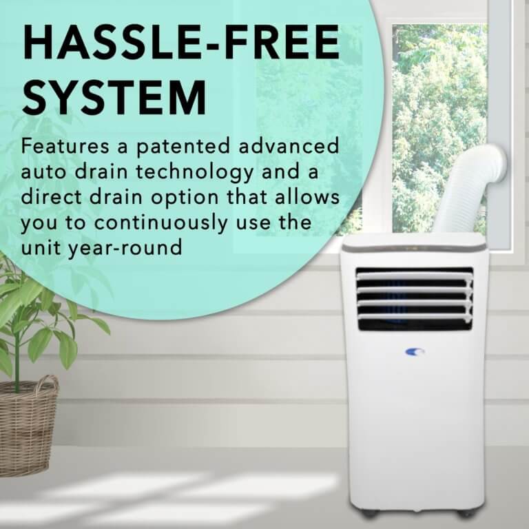 HASSLE-FREE SYSTEM

Features a patented advanced auto drain technology and a direct drain option that allows you to continuously use the unit year-round