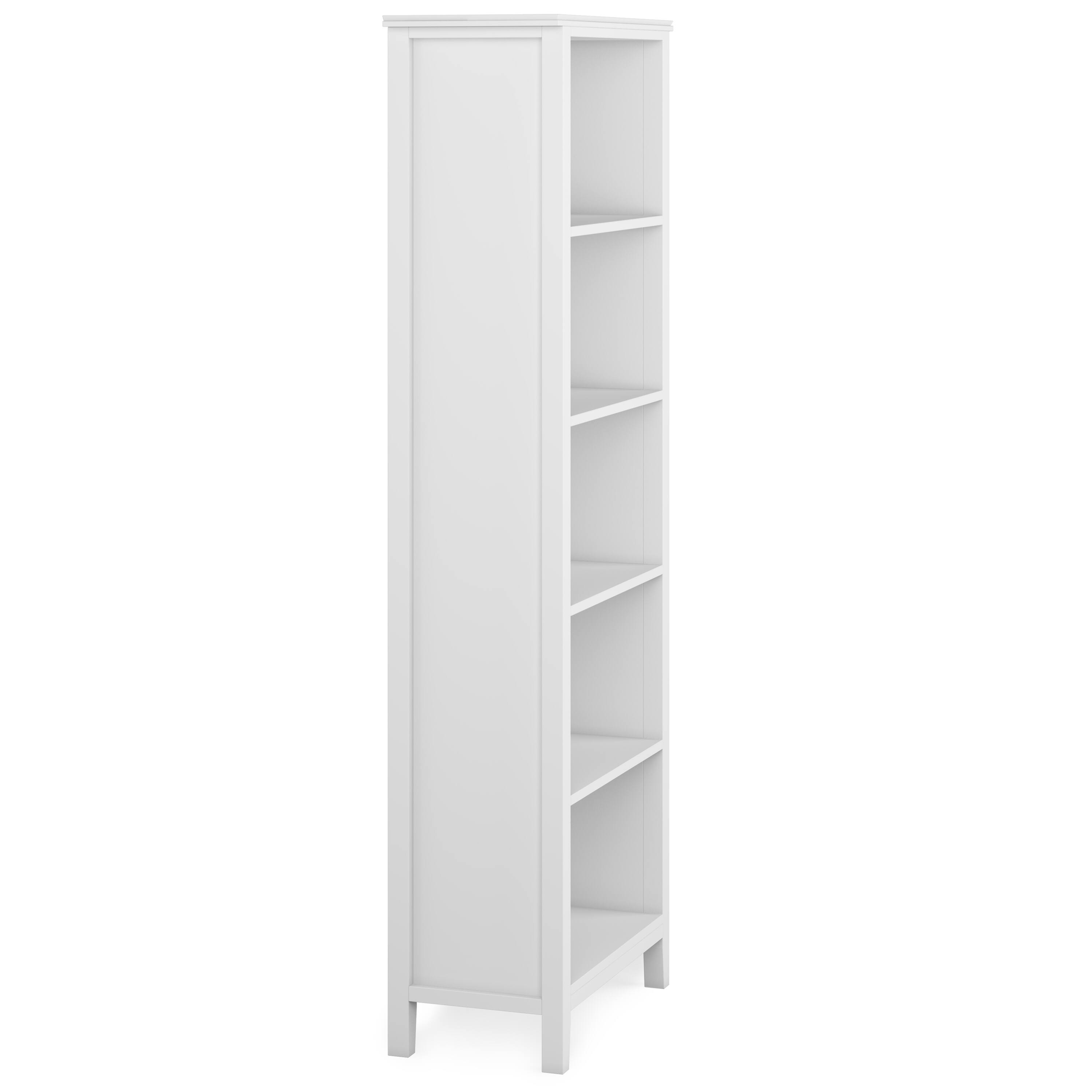 Alt View 2. Simpli Home - Artisan Solid Wood Contemporary 72 inch Wide TV Stand with Two 26 inch Wide 5 Shelf Bookcases (Set of 3) - White.