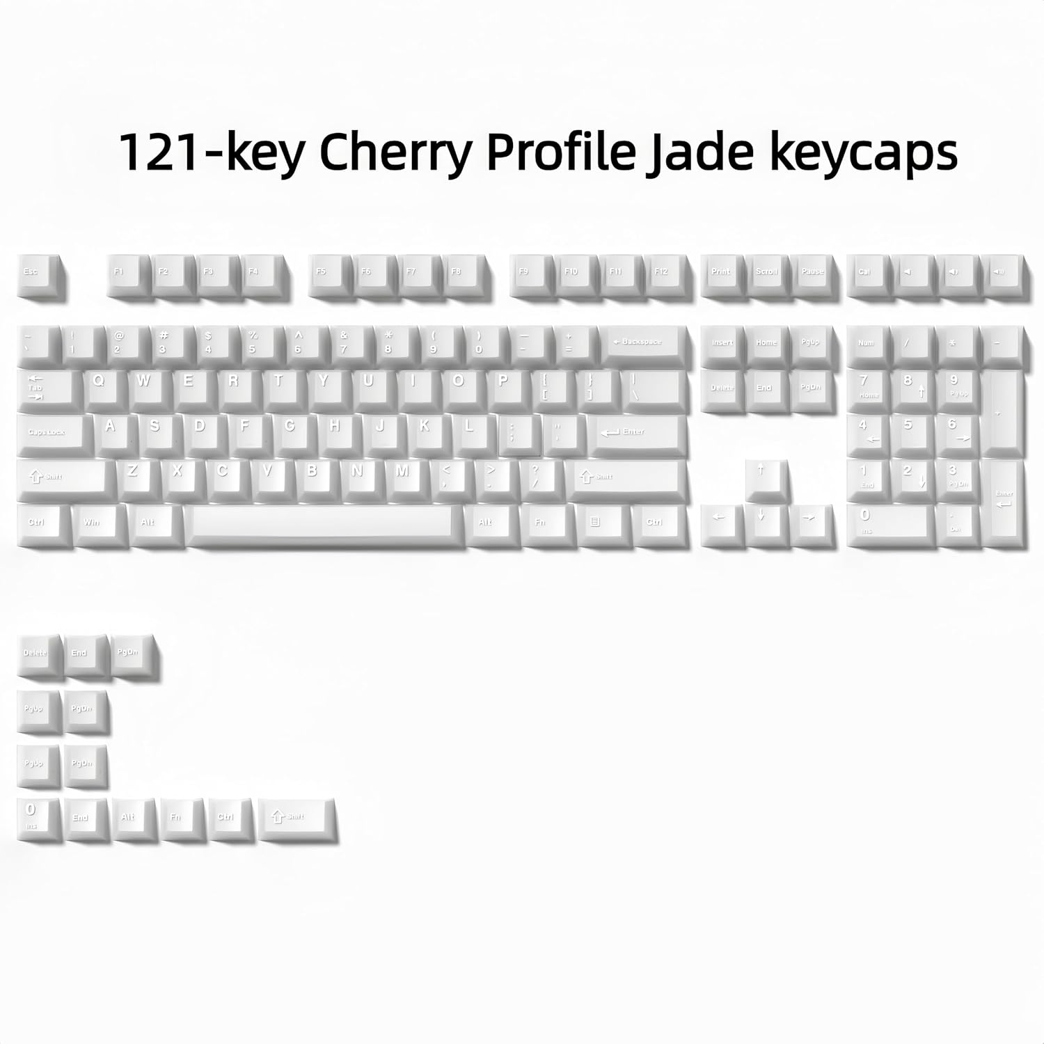 Womier PBT Keycaps,Translucent Ceramic Keys Cherry Profile Double