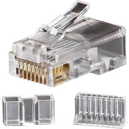 ACJPR - Cat6 RJ45 Modular Connectors, 3-Prong, 25-Pack