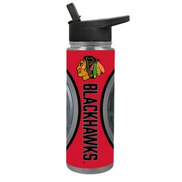 Great American Products - Chicago Blackhawks 24oz. Jr. Thirst Game Puck Hydration Bottle - Black
