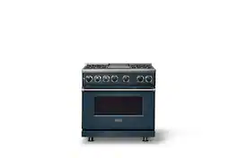 Viking - 36 in. Wide 4 Burner Dual Fuel Sealed Burner Range with Griddle - Squall