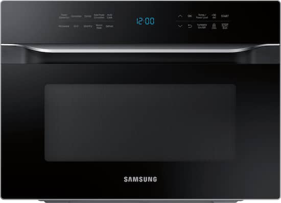 Samsung 1 2 Cu Ft Countertop Convection Microwave With Powergrill Black Mc12j8035ct Best Buy
