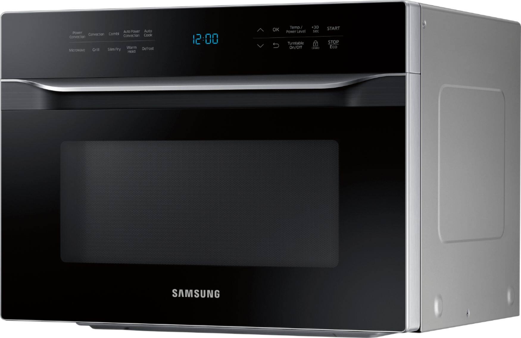 Left. Samsung - 1.2 cu. ft. Countertop Convection Microwave with PowerGrill - Black.
