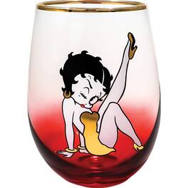 Spoontiques - Betty Boop Stemless Wine Glass 20 ounce - Red