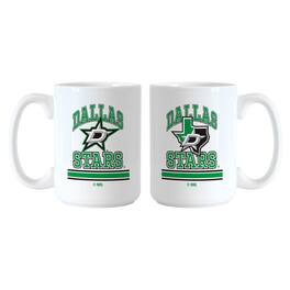 Logo Brands - Dallas Stars 15oz. Current & Throwback Mug Set - Multicolor