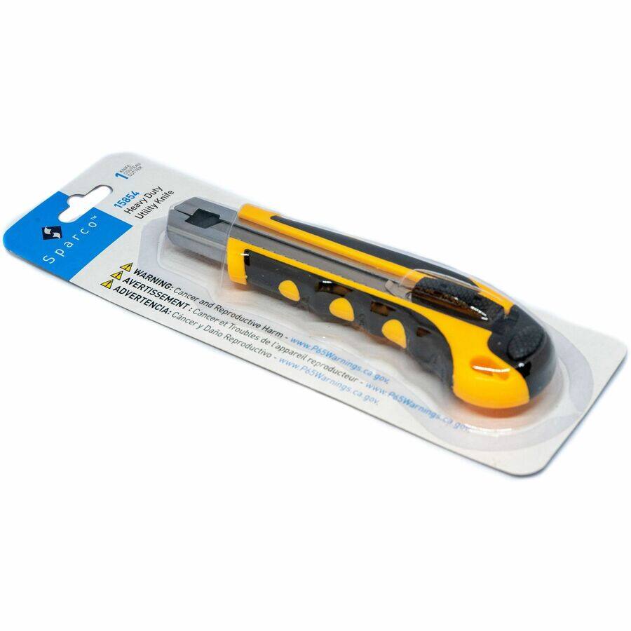15854 Heavy Duty Utility Knife  
Sparco®

WARNING: Cancer and Reproductive Harm - www.P65Warnings.ca.gov  
AVERTISSEMENT: Cancer et Troubles de la Reproduction - www.P65Warnings.ca.gov  
ADVERTENCIA: Cáncer y Daño Reproductivo - www.P65Warnings.ca.gov