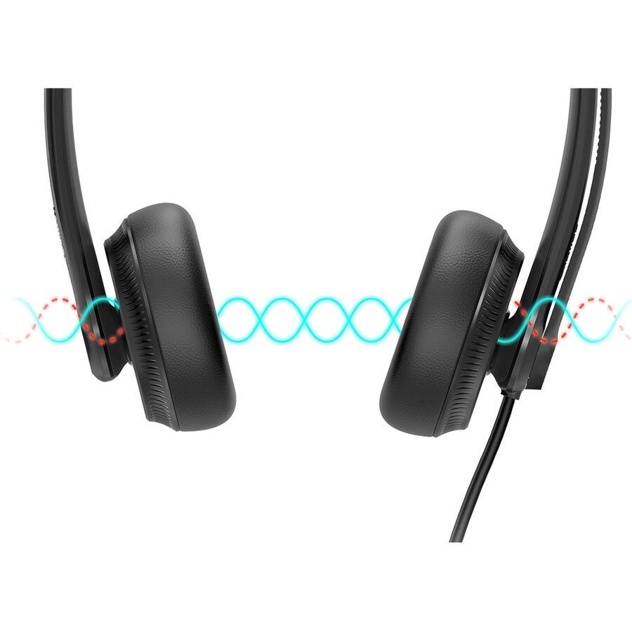 Alt View 1. Yealink - Yealink UH34 Lite Headset - Stereo - USB Type C, Mini-phone (3.5mm) - Wired - 32 Ohm - 20 Hz to 20 kHz - Over-the-head - Black.