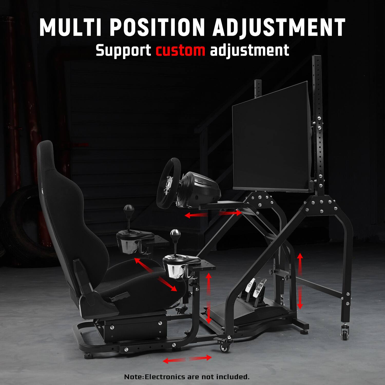 MULTI POSITION ADJUSTMENT  
Support custom adjustment  

Note: Electronics are not included.