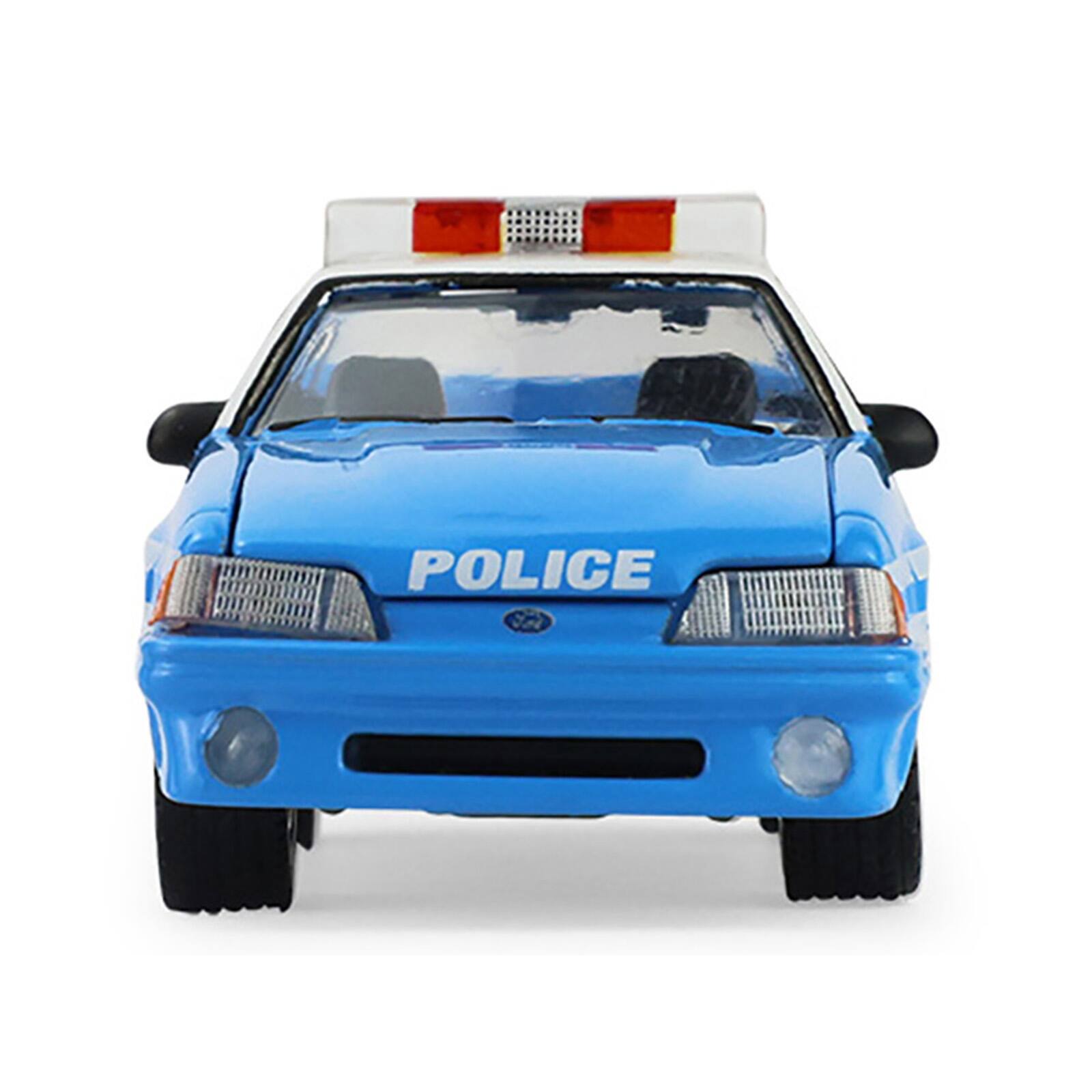 Alt View 3. Greenlight - 1987 Ford Mustang "NYPD" Blue with White Top "Hobby Exclusive" Series 1/64 Diecast Model Car by Greenlight.