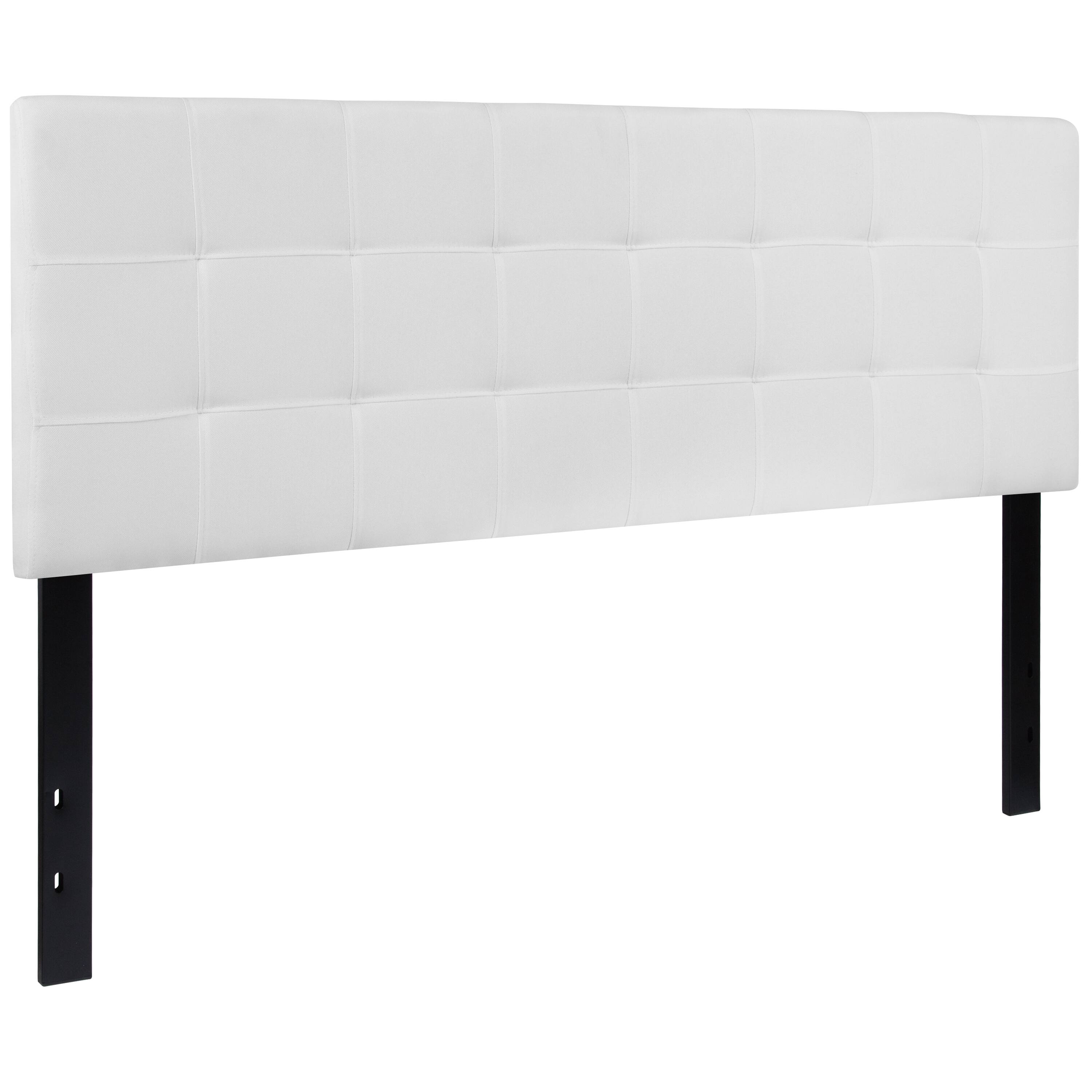 Alt View 1. Emma + Oliver - Quilted Tufted Upholstered Headboard - White.