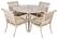 Front Standard. Patio Sense - Aluminum 5-Piece Patio Dining Set - Beige.