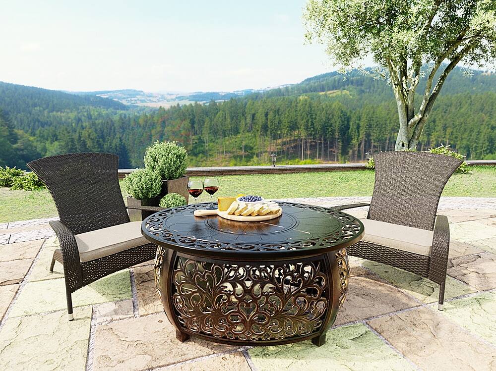 Alt View 14. Patio Sense - Coconino Wicker Chair - Mocha/Beige.