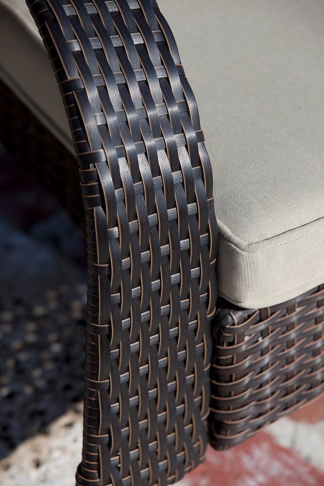 Alt View 15. Patio Sense - Coconino Wicker Chair - Mocha/Beige.