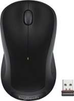 Logitech - M310 Wireless Optical Ambidextrous Mouse - Black - Front_Zoom