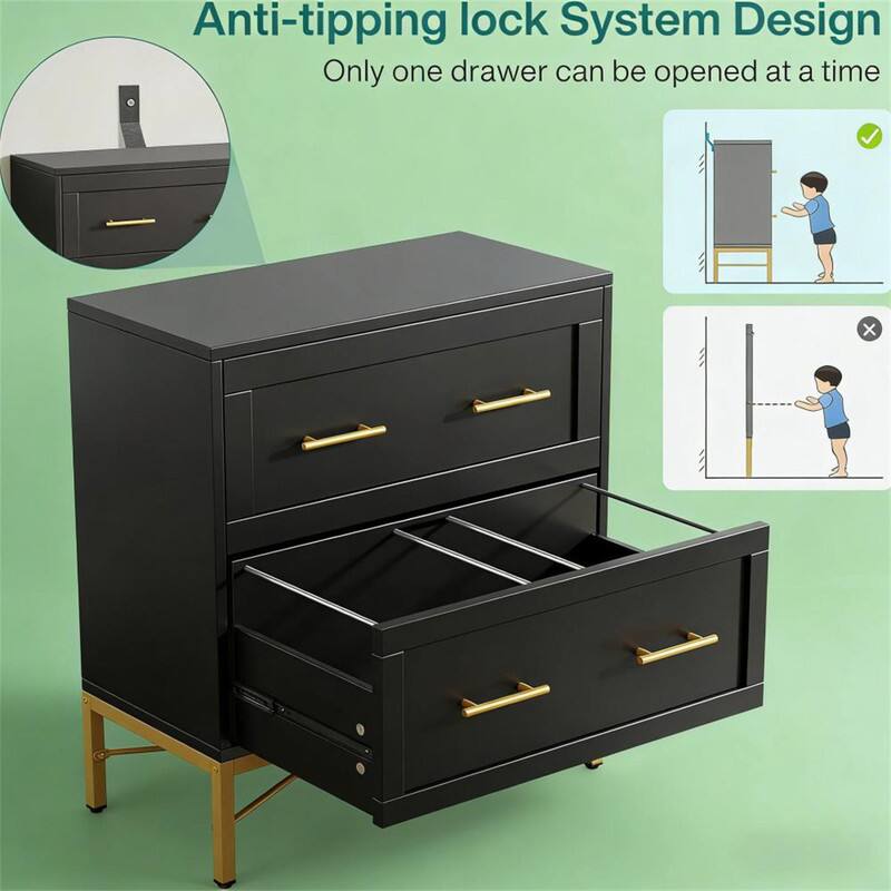 Anti-tipping lock System Design  
Only one drawer can be opened at a time
