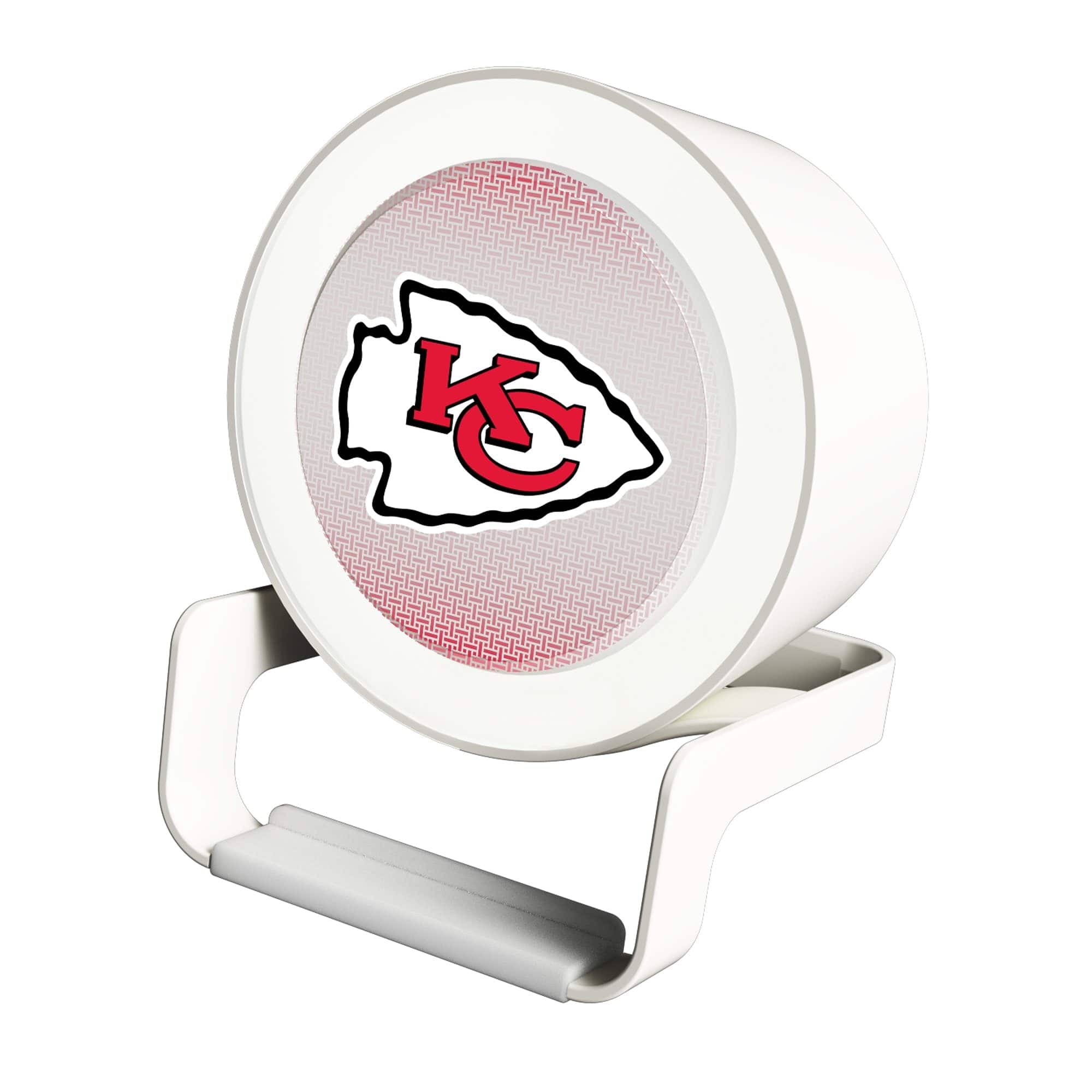 Keyscaper - Kansas City Chiefs Linen Print Nightlight Charger & Bluetooth Speaker - White