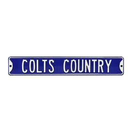 Authentic Street Signs - Royal Indianapolis Colts Country 6" x 36" Steel Street Sign - Blue