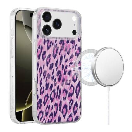 Front. Kitcheniva - IMD Dual Layer Phone Case With Magnetic Circle Tempered Glass For iPhone 17 Pro - Multicolor.