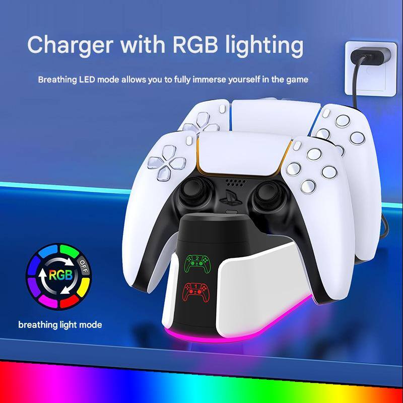 Charger with RGB lighting  
Breathing LED mode allows you to fully immerse yourself in the game  

RGB  
breathing light mode