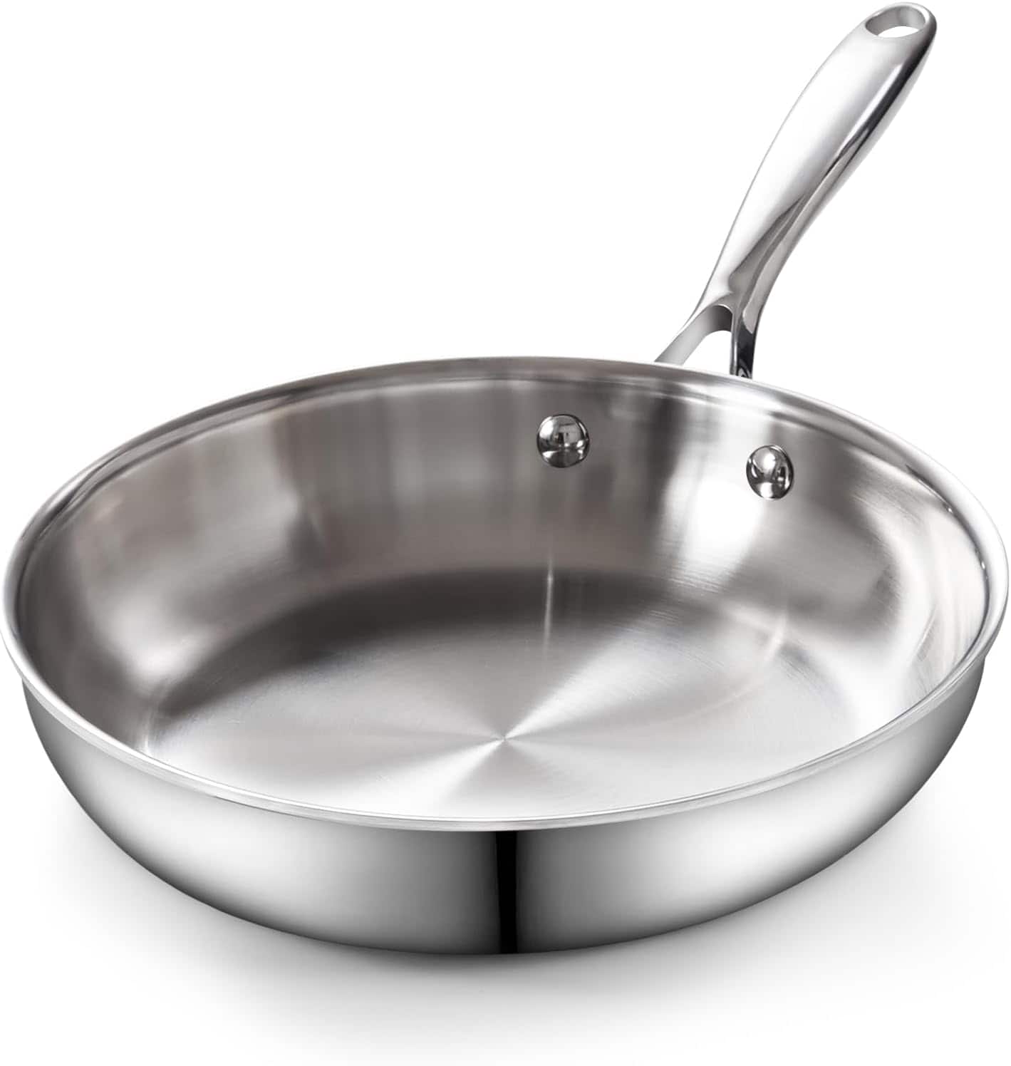 Cooks Standard - Multi-Ply Clad 10-Inch Frying Pan, Everyday Wok Stir Fry Pan Kitchen Skillet - Stainless Steel