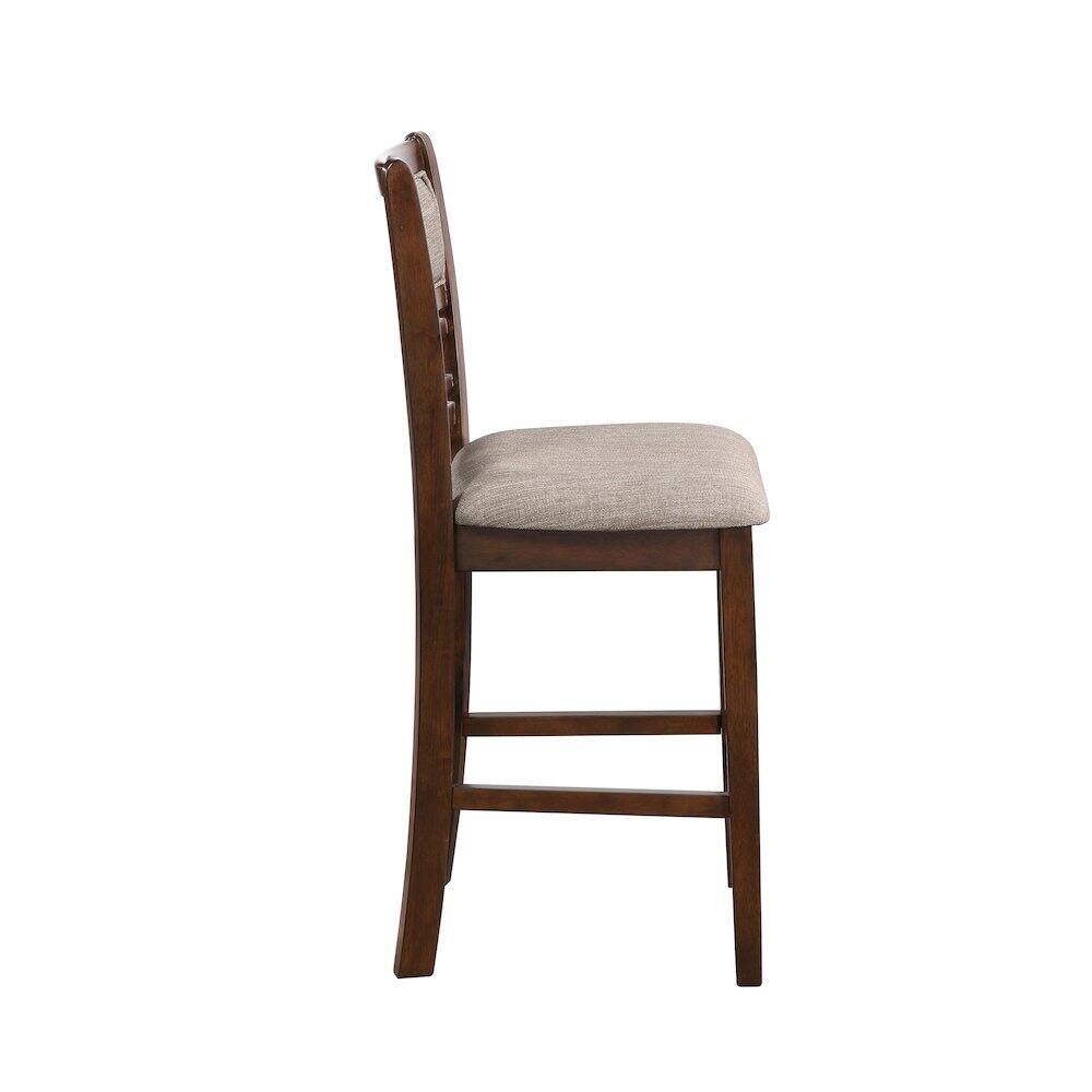 Alt View 3. FurniFact - Solid Wood Small Dining Table for 2 – Compact Table and Chairs Set - Cherry.