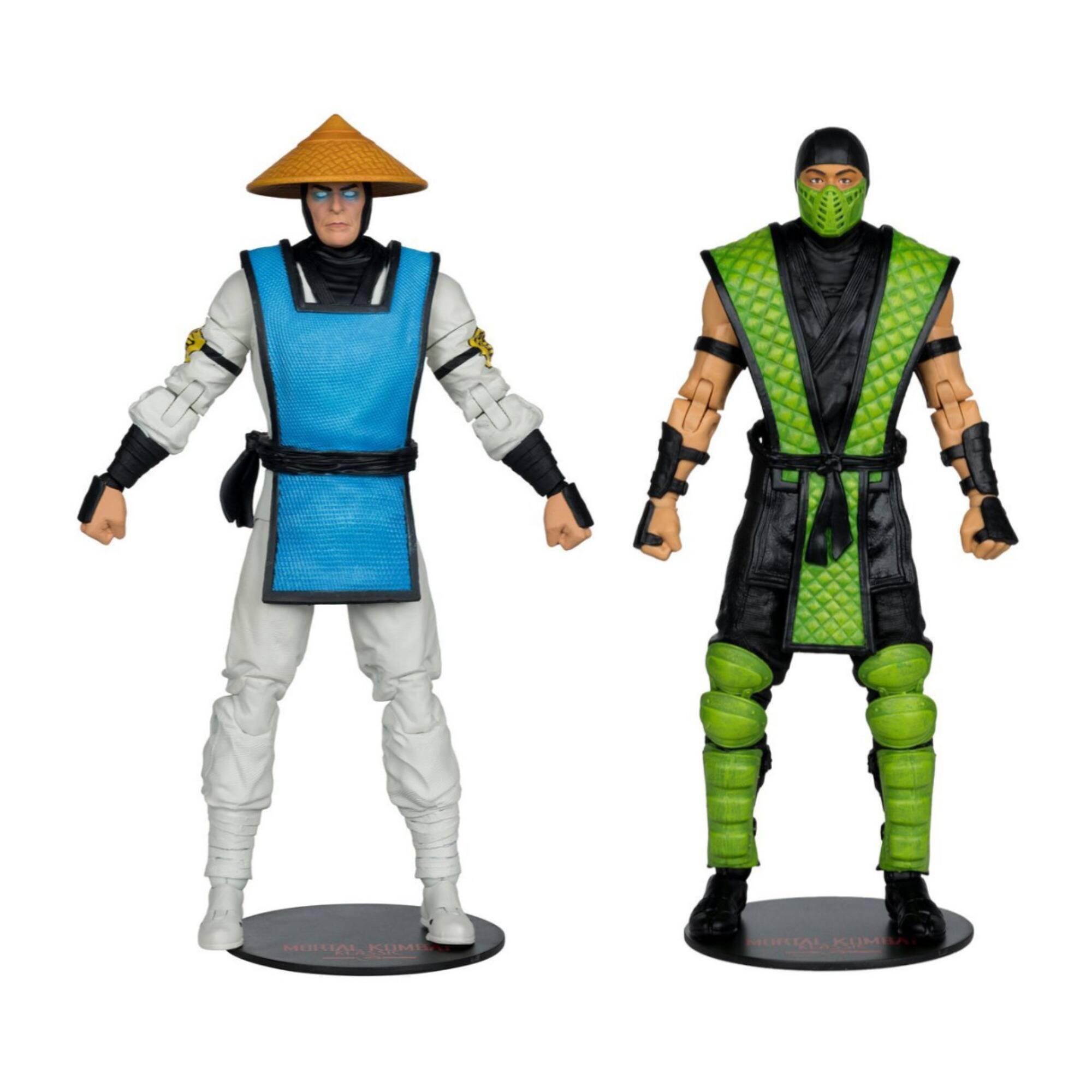 McFarlane Toys Mortal Kombat Klassic Reptile & Raiden 7-In Action Figures Bundle
