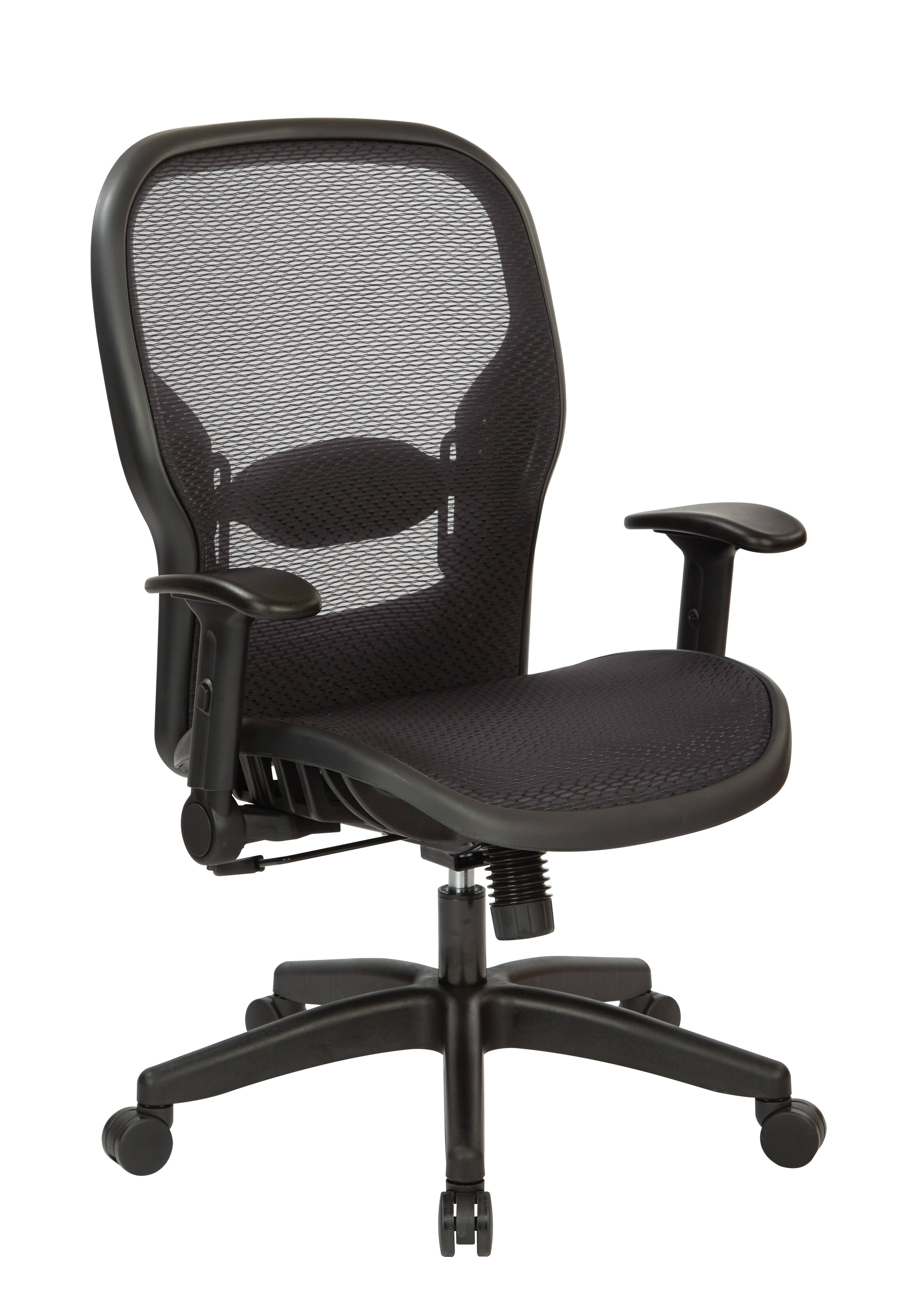 Angle. Office Star Products - Air Grid® Managers Chair - Black.