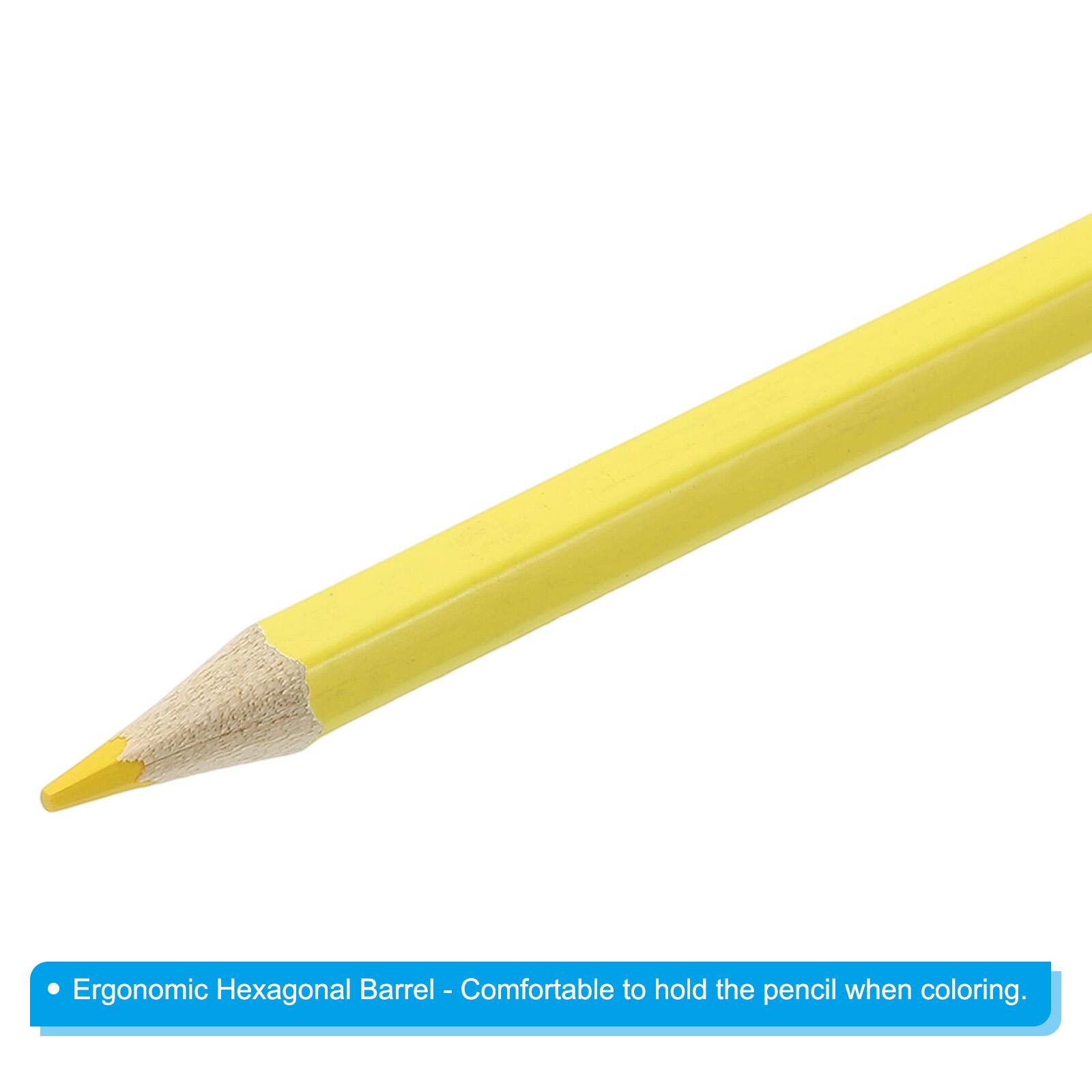 Ergonomic Hexagonal Barrel - Comfortable to hold the pencil when coloring.