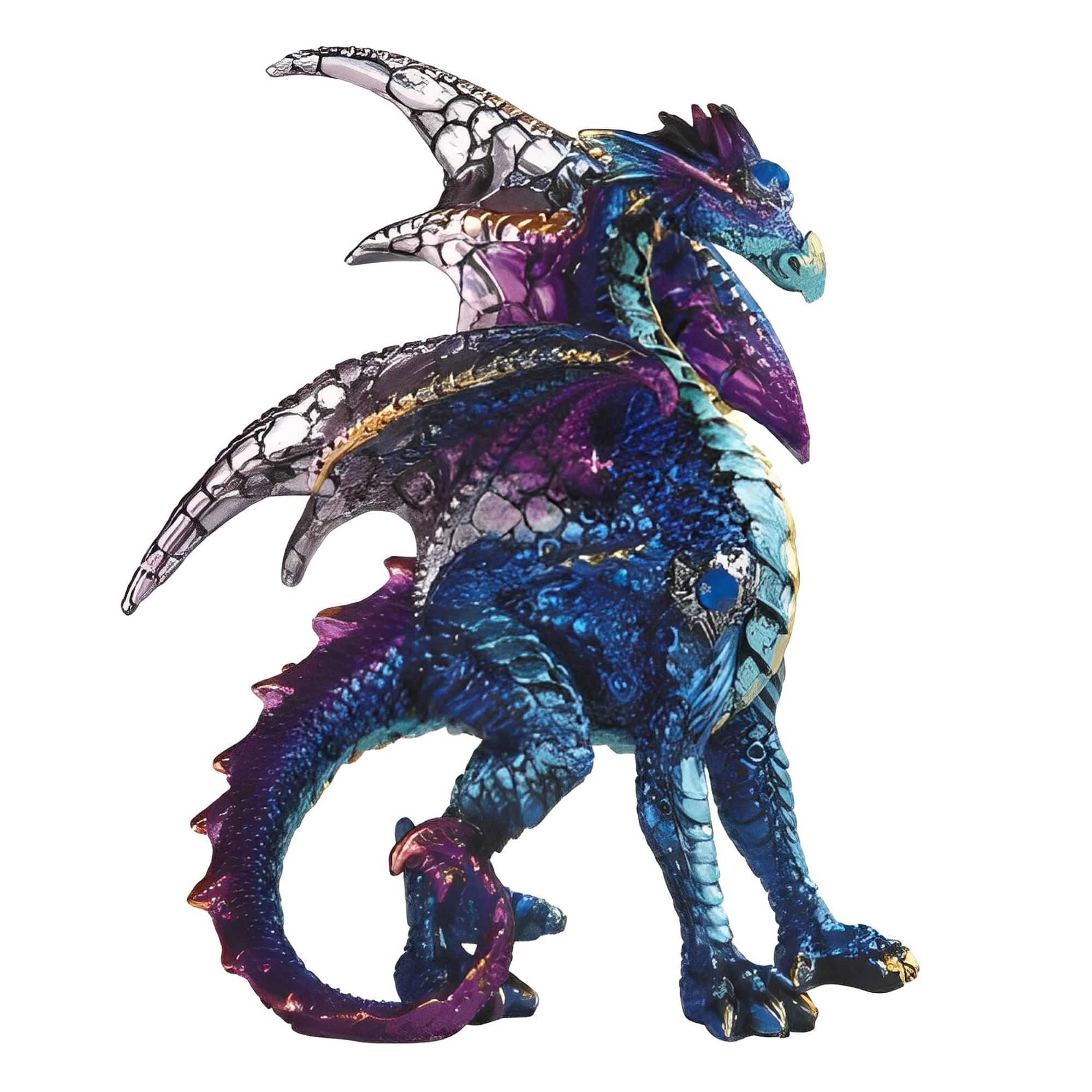 FC Design - 5"H Dragon Figurine Statue Computer Desk Tabletop Medieval Gaming Home Decor Gift - Multi-Color