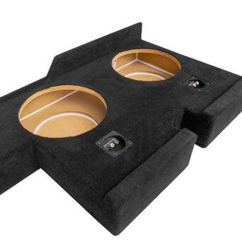 Alt View 7. NVX - 2007-2017 Toyota Tundra Double Cab - Custom-Fit Empty Dual 12" Sealed Subwoofer Enclosure - Black.