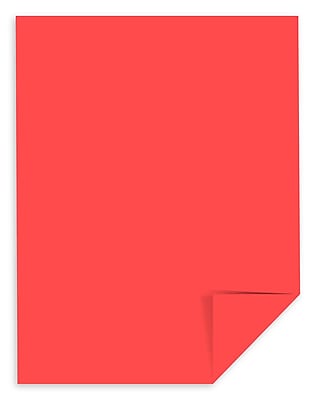 Alt View 2. Astrobrights - Colored Paper, 24 lbs., 8.5" x 11", Rocket Red, 500 Sheets/Ream - Rocket Red.