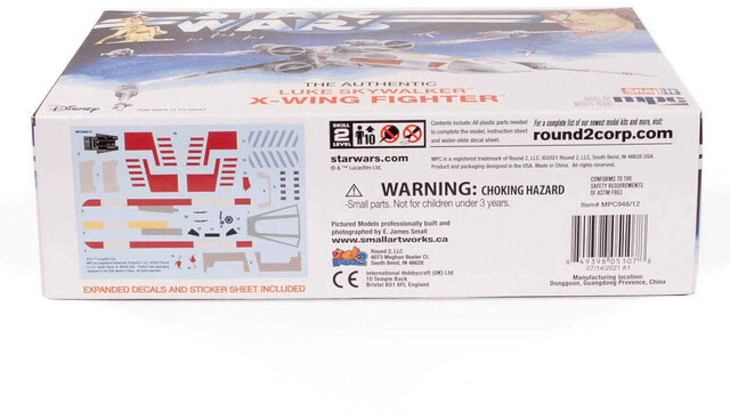 TWAR7 Daney THE AUTHENTIC LUKE SKYWALKER X-WING FIGHTER

Contents include all plastic parts needed to complete the model, instruction sheet, and water slide decal sheet.

For a complete list of our newest model kits and more, visit round2corp.com

starwars.com

WARNING: CHOKING HAZARD - Small parts. Not for children under 3 years.

EXPANDED DECALS AND STICKER SHEET INCLUDED

Pictured Models professionally built and photographed by E. James Small www.smallartworks.ca

Manufacturing location: Dongguan, Guangdong Province, China