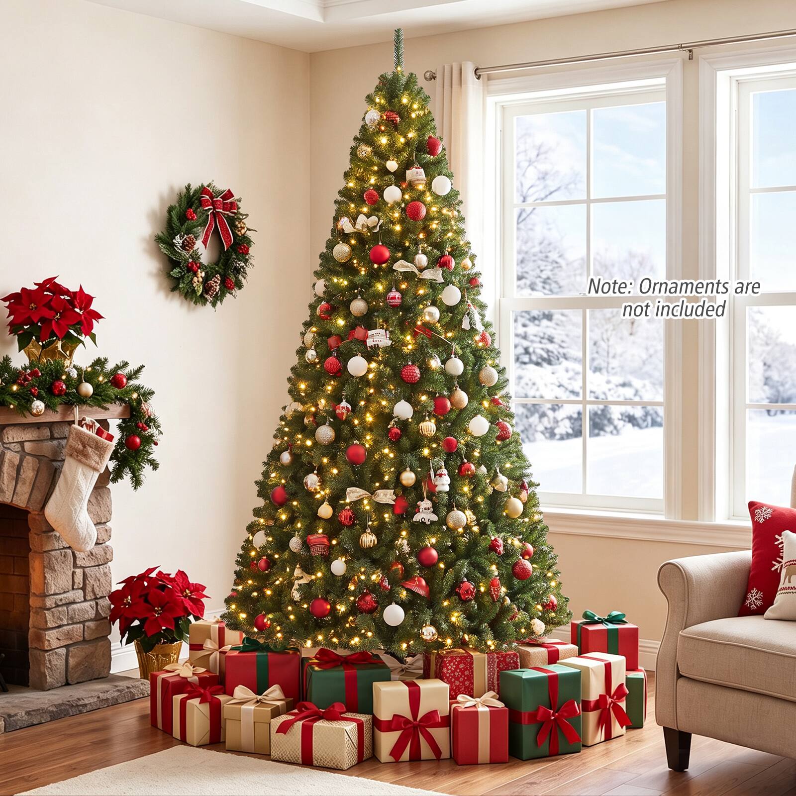 Note: Ornaments are not included